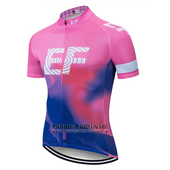 Abbigliamento EF Education First 2019 Manica Corta e Pantaloncino Con Bretelle Rosa Blu - Clicca l'immagine per chiudere